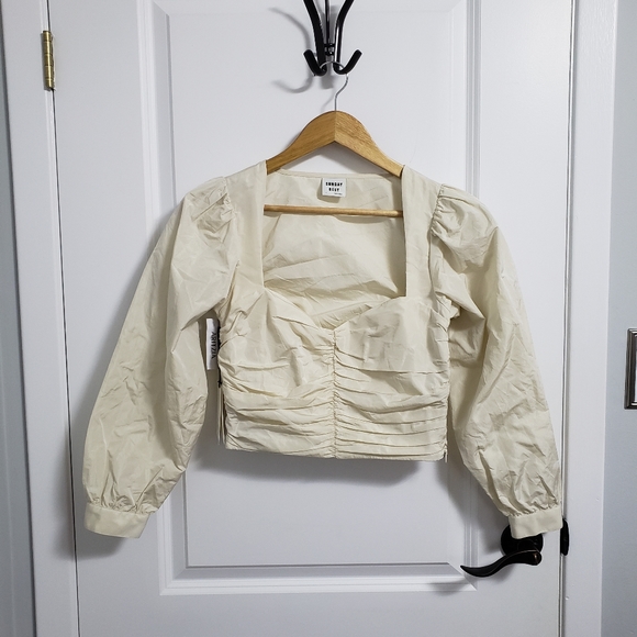 ARITZIA SUNDAY BEST Giselle Petal Top Blouse - Picture 4 of 12